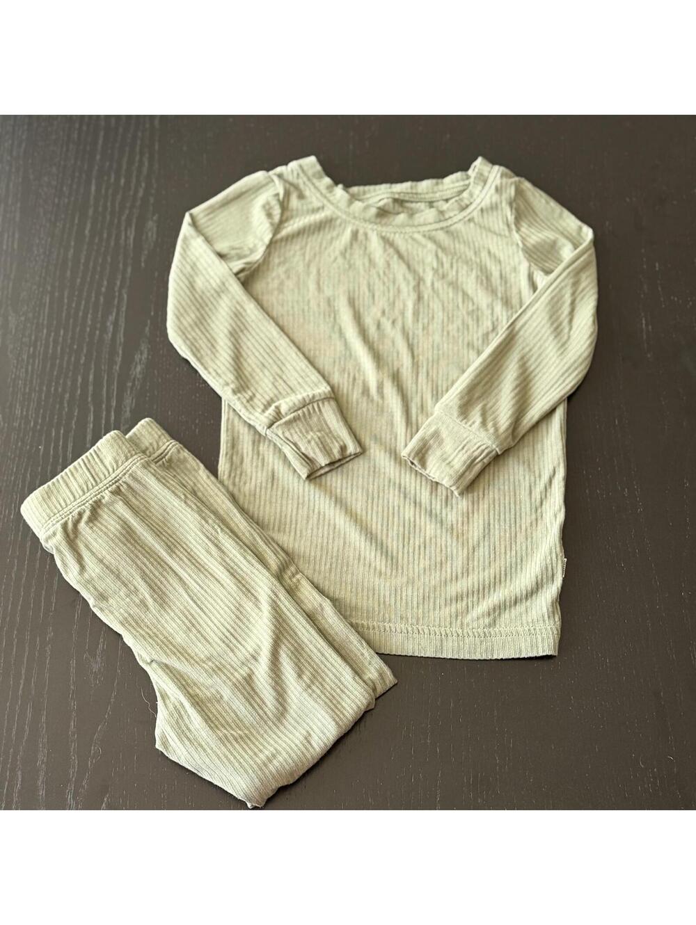 Little Sleepies Green 18-24 Months Ribbed Pajama Set